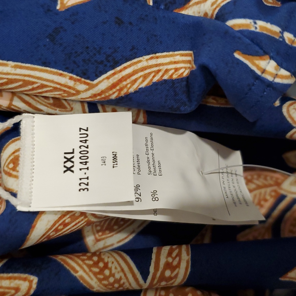 NWT! Cupshe Floral Blue and Gold Swimsuit - Picture 5 of 7